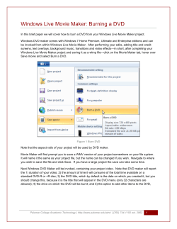 Windows Live Movie Maker: Burning a DVD