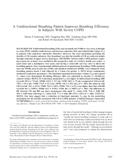 A Unidirectional Breathing Pattern Improves Breathing