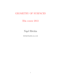 References - 2013 Lecture notes by Nigel Hitchin