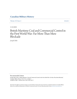 British Maritime Coal and Commercial Control in the First World War