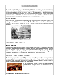 THE FIRST INDUSTRIALIZED NATION The Industrial Revolution