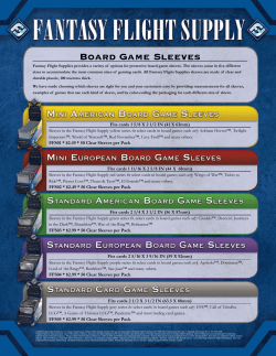 Board Game Sleeves - Fantasy Flight Games