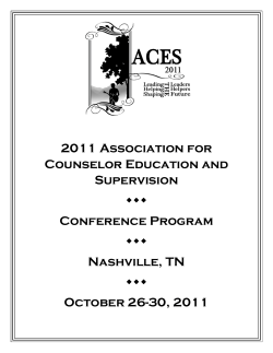 2011 ACES, Nashville, TN - Southern Association for Counselor
