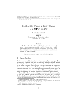 Deciding the Winner in Parity Games Is in UP &cap; co-UP