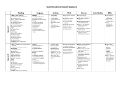 Fourth Grade Curriculum Overview