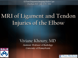 MRI of Ligament and Tendon Injuries of the Elbow (Other)