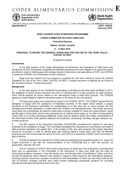 CX/FL 16/43/8 - Food and Agriculture Organization of the United
