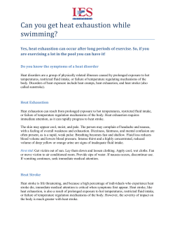 Can You Get heat Exhaustion While Swimming?