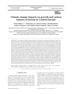 Climate change impacts on growth and carbon balance of forests in
