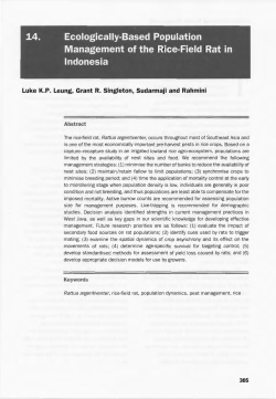 14. Ecologically-Based Population Management of the Rice