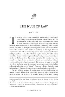 THE RULE OF LAW