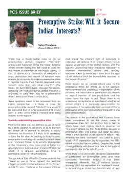 M Preemptive Strike: Will it Secure Indian Interests?