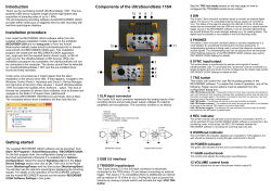 Components of the UltraSoundGate 116H Introduction Getting