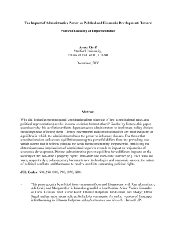 The Impact of Administrative Power on Political and Economic