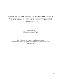 american indian knowledge: why indigenous