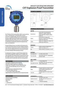 CXT Datasheet - Critical Environment Technologies