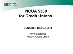 NCUA 5300 for Credit Unions