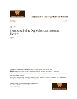 Shame and Public Dependency: A Literature Review
