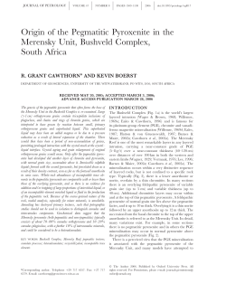 Origin of the Pegmatitic Pyroxenite in the