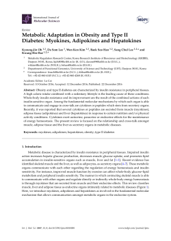 Metabolic Adaptation in Obesity and Type II Diabetes: Myokines