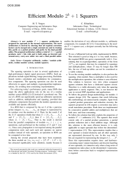 Efficient Modulo 2k + 1 Squarers