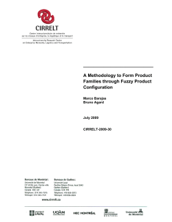 A Methodology to Form Product Families through Fuzzy