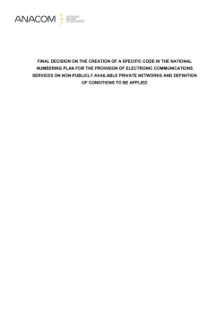 Final decision on the creation of a specific code in the