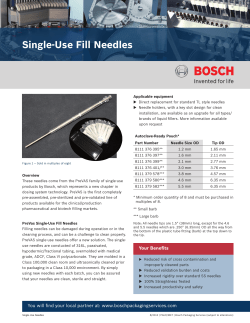 Single-Use Fill Needles - Bosch Packaging Technology | Pharma Blog
