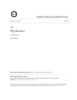 Play Reviews - BYU ScholarsArchive