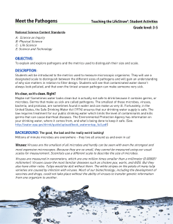 Meet the Pathogens - CELF Environmental Literacy