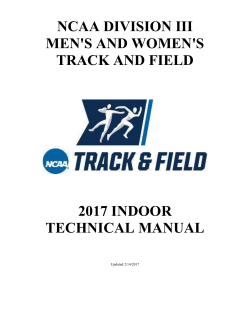 ncaa division iii men`s and women`s track and field 2017