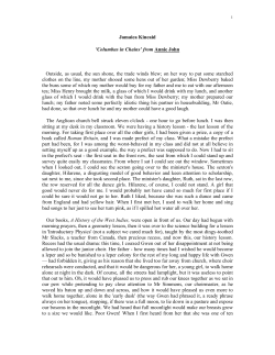 Jamaica Kincaid `Columbus in Chains`
