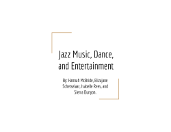 Jazz Music, Dance, and Entertainment