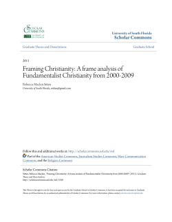 Framing Christianity: A frame analysis of Fundamentalist Christianity
