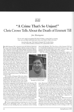 Chris Crowe Tells About the Death of Emmett Till