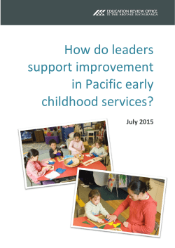 How do leaders support improvement in Pacific early childhood