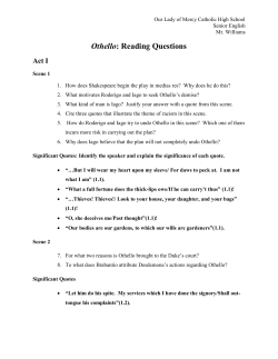 Othello Reading Ques.