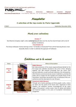 Newsletter - Paris Upperside