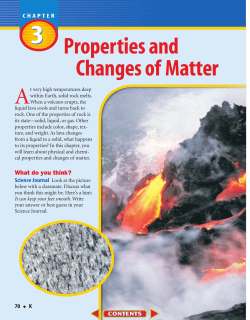 K: Chapter 3: Properties and Changes of Matter