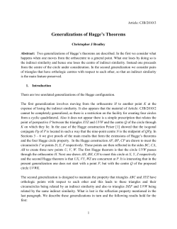 Generalizations of Hagge`s Theorems