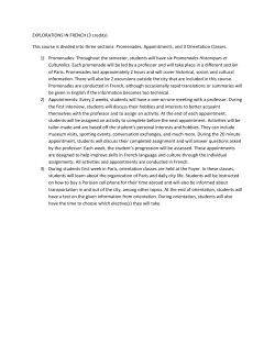 EXPLORATIONS IN FRENCH (3 credits) This course is divided into