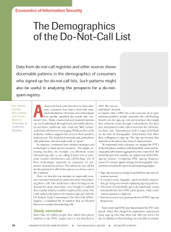 The Demographics of the Do-Not-Call List