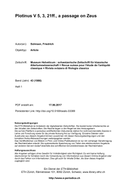 Plotinus V 5, 3, 21ff., a passage on Zeus - E