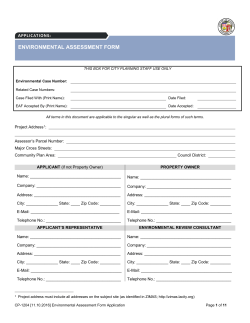 environmental assessment form