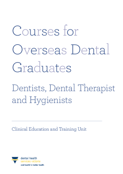 Information Package 2017 - Dental Health Services Victoria