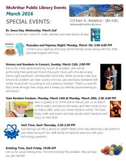 special events - McArthur Public Library
