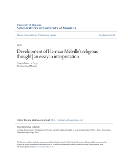 Development of Herman Melville`s religious thought