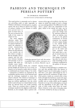 fashion technique in persian pottery