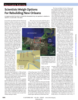 Scientists Weigh Options For Rebuilding New Orleans