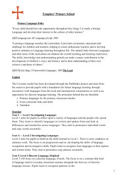 Languages - Templars` Primary School